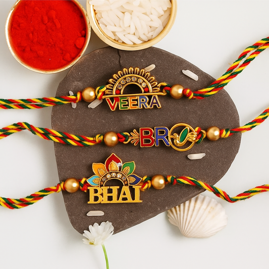 Premium Handcrafted Veera DEsigner Rakhi Idea For Brother And Sister